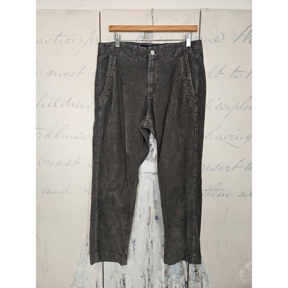 Abercrombie & Fitch Corduroy Pants 31x30 Gray Loose Fit Skate Streetwear Grunge